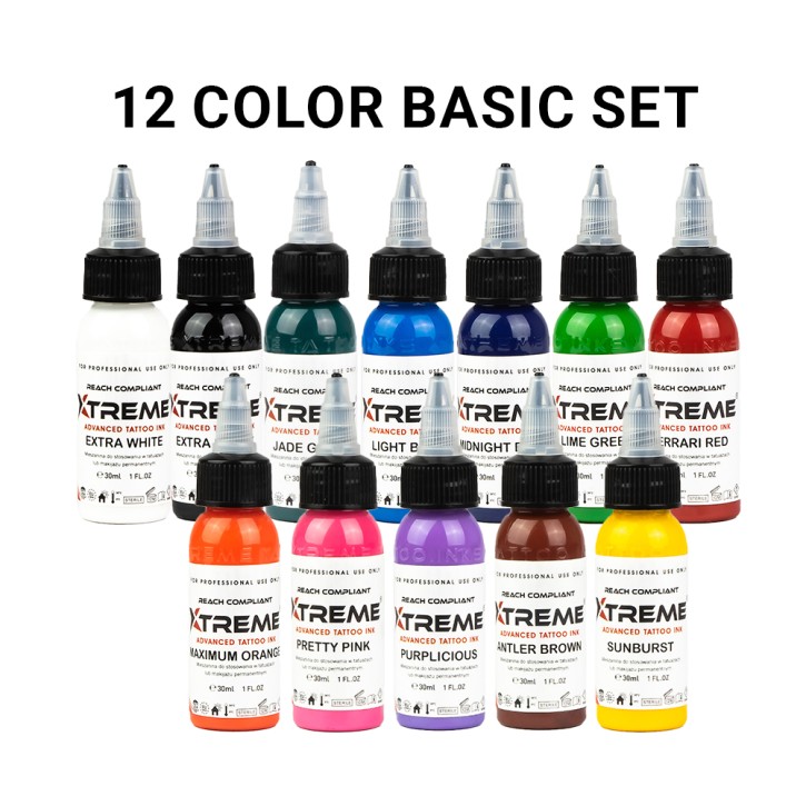 Xtreme Ink 12 Color Basic Set 12x30ml