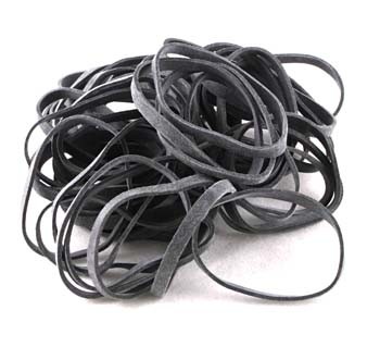 rubberband, black 4mm  x 40mm