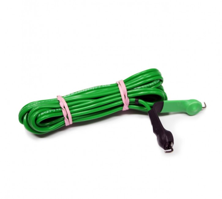 Springless Clip Cord Klinke - Silikonkabel Green