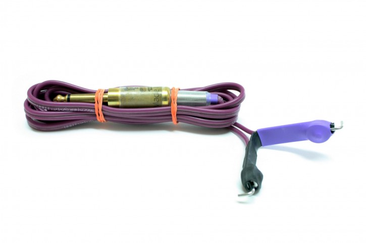 Springless Clip Cord Klinke - Silikonkabel Violett