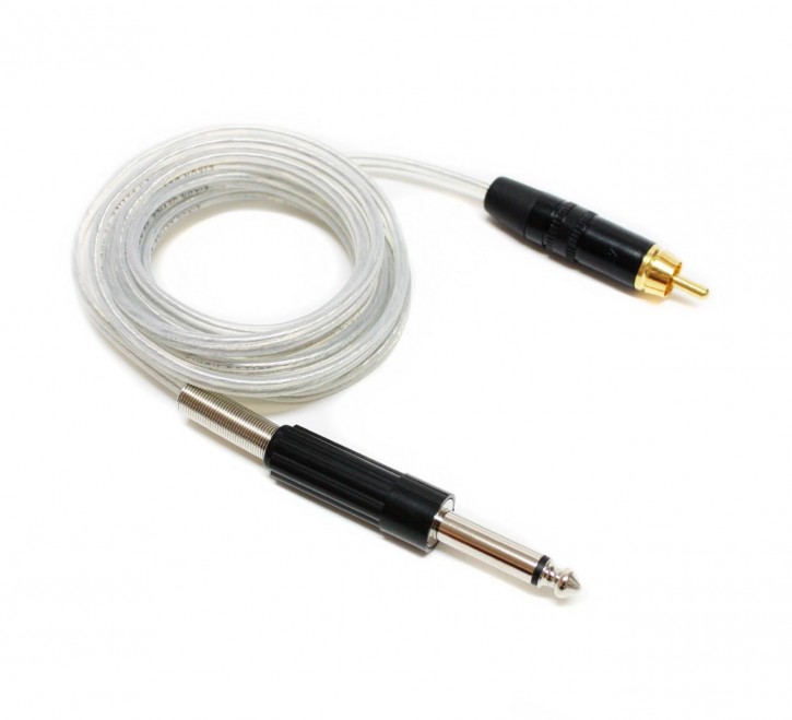 Eikon Clip Cord Chinch/RCA With Siliconcable clear