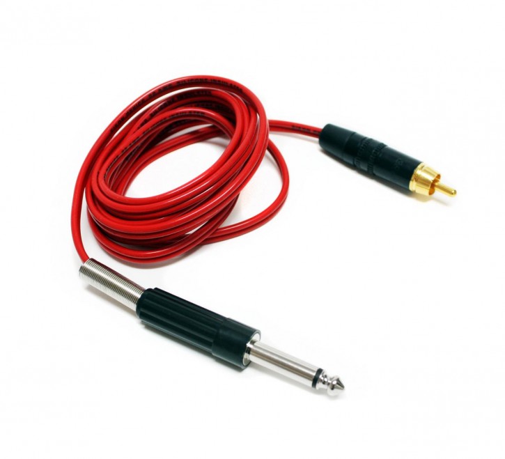 Eikon Clip Cord Chinch/RCA With Siliconcable red