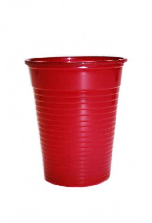 Plastic Vending Cups 0.18 L red