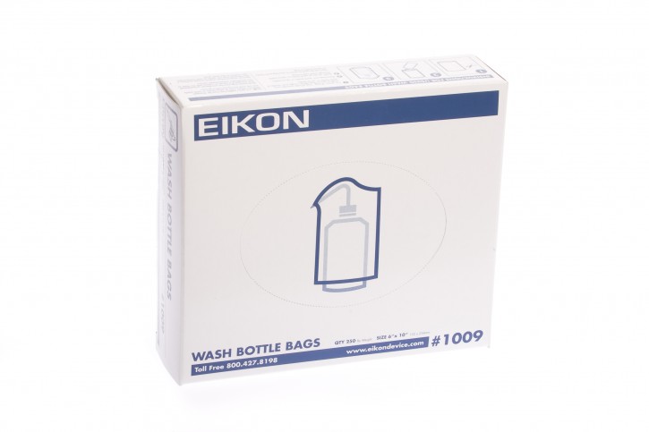 Eikon Wash Bottle Bags Clear 6 x 10 inch #1009