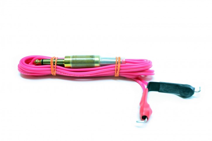 Springless Clip Cord Klinke - Silikonkabel Pink