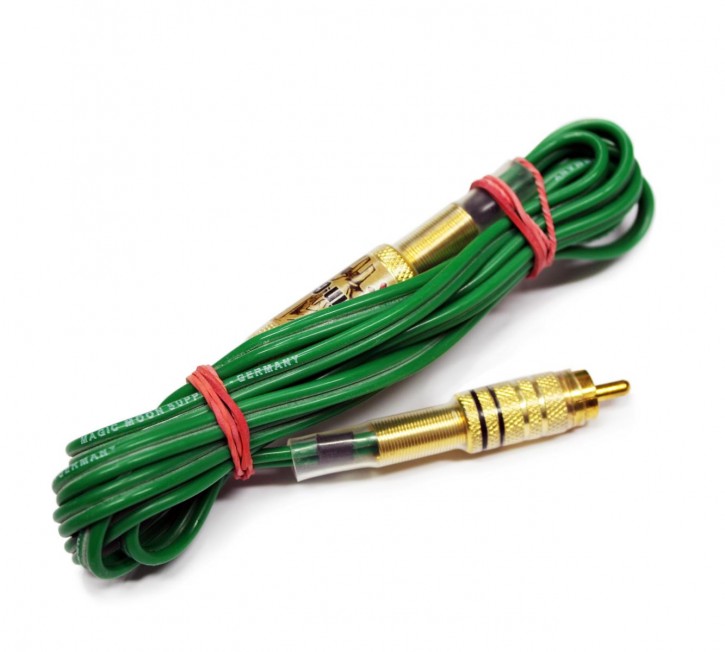 RCA/Chinch Cord Jack With Siliconcable Green