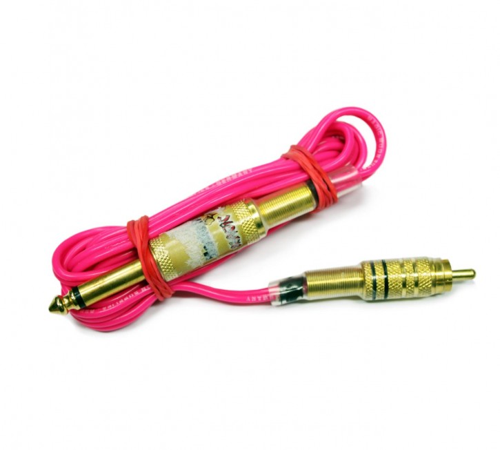 RCA/Chinch Cord Jack With Siliconcable Pink