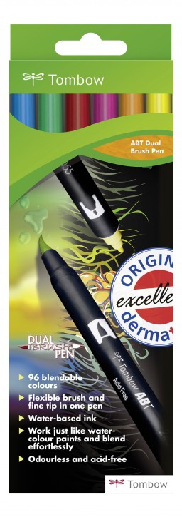 Tombow Dual Brush Pen 6-Colour-Set