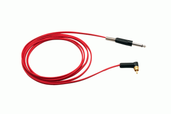 Eikon Connector Cord Angled RCA with 1/4" mono plug - 8" - Red