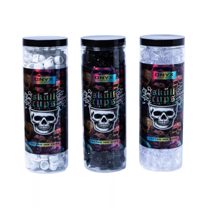 Onyx Farbkappen Skull Schwarz 12mm, 200 Stück