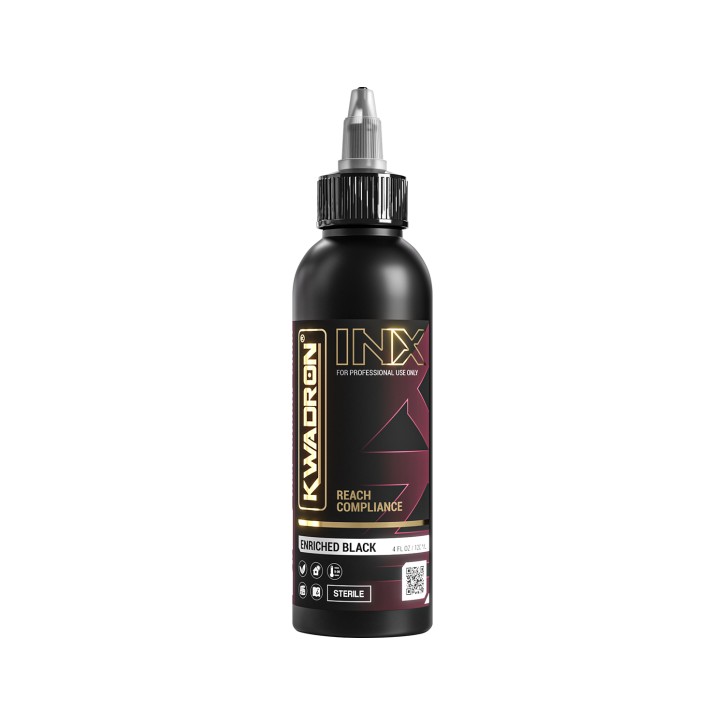 Kwadron Inx Enriched Black Tattoo Ink 120ml