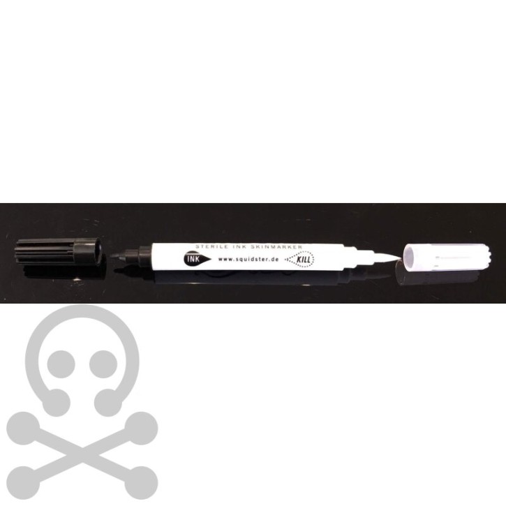 Squidster Piercing Sterile Skinmarker mit Killer Pinsel - 100 Stueck lila